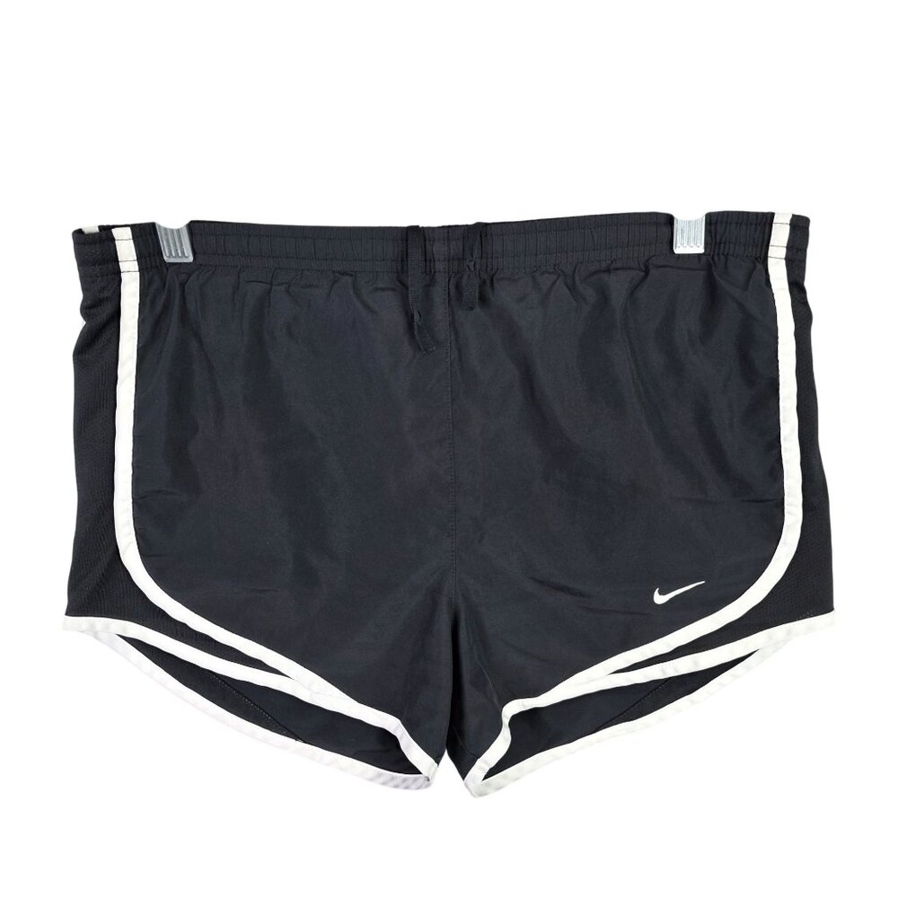 Womens Nike Dri-Fit Black Athletic Running Shorts Polyester 4" Inseam Size XS